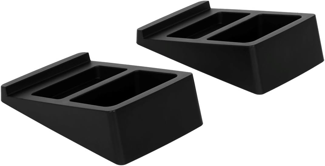 Monoprice 15 Tilted Wedge Desktop Speaker Stands for Medium Sized Speakers, Speaker Riser, Anti-Vibration, Degrees