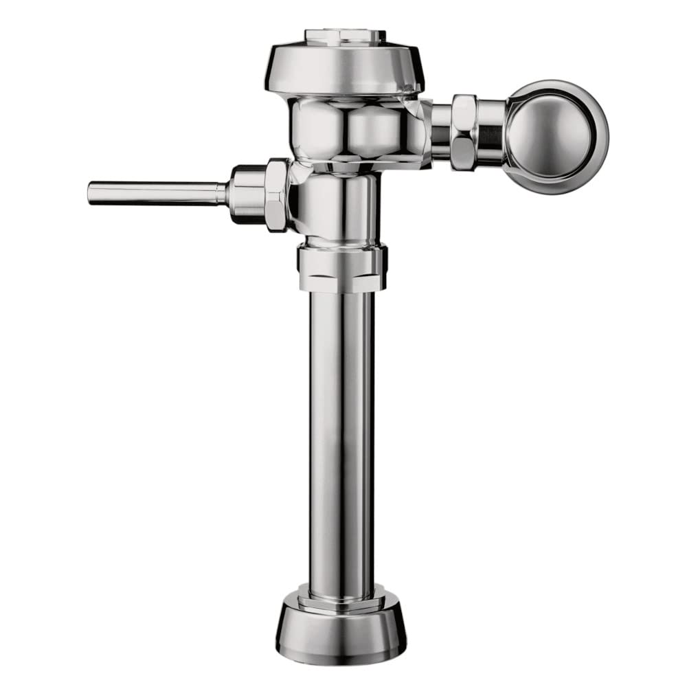 Sloan Royal 110 Exposed Manual Water Closet Flushometer, 3.5 GPF Manual Flush Valve - Single Flush Non-Hold-Open Handle, Fixture Connection Top Spud, Polished Chrome Finish, 3010100