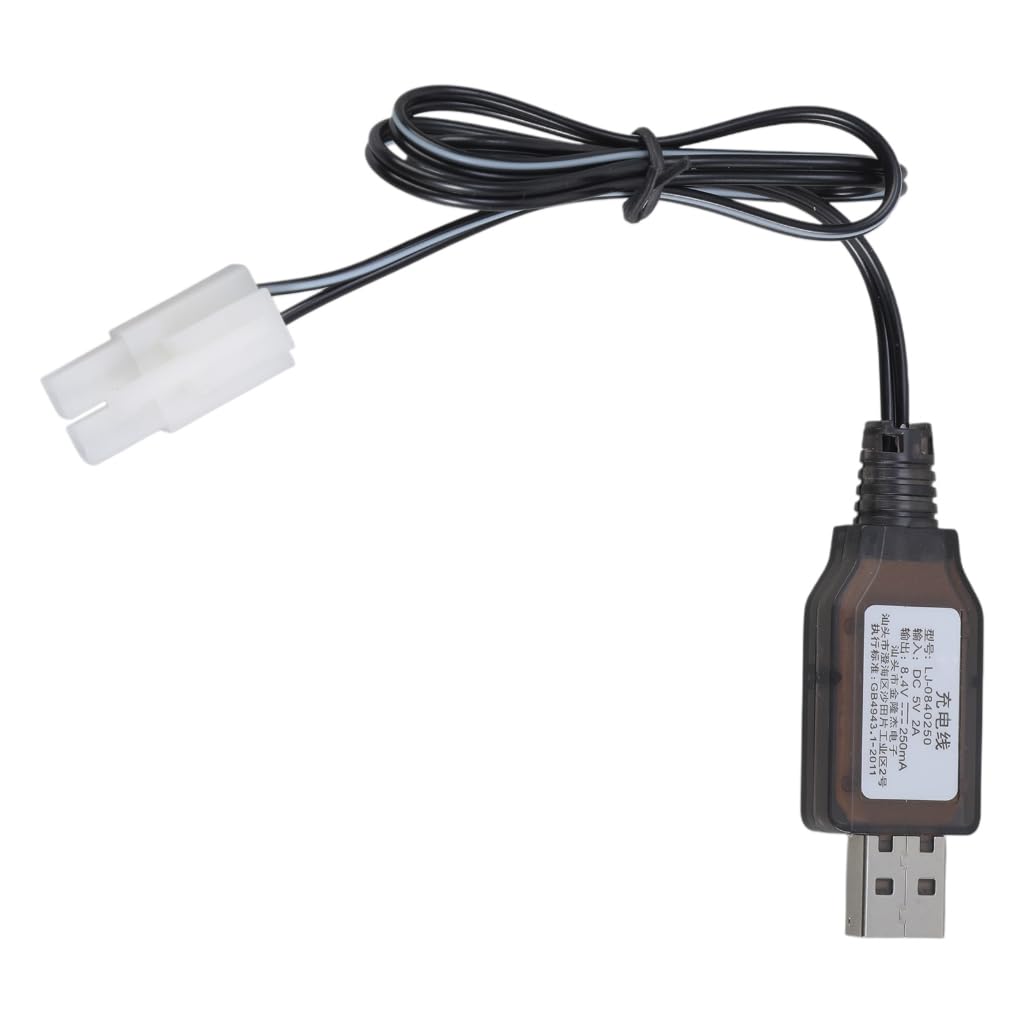 generic 8.4V USB Charging Cable Featuring LED Indicators for Remotes Control Car Batteries Overcharge Overheats