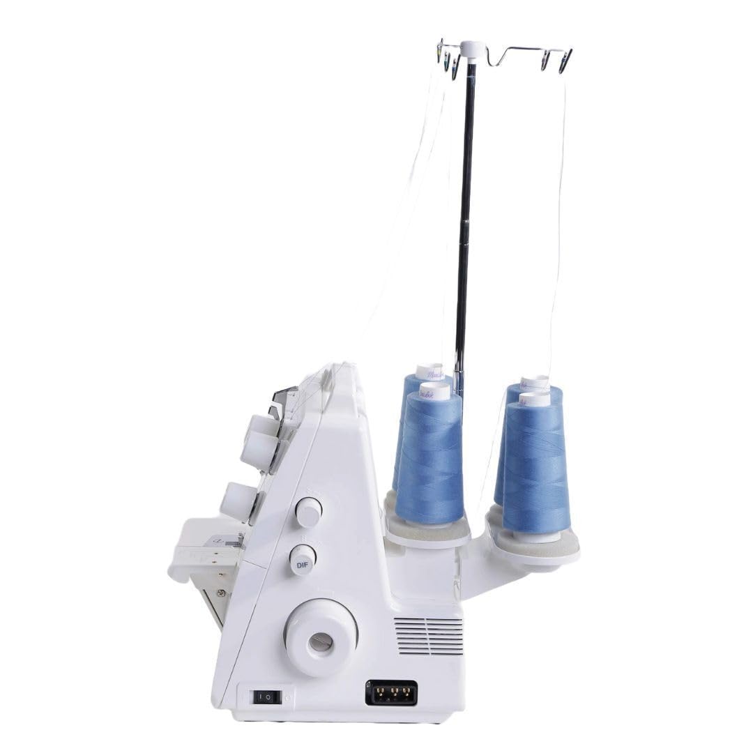 Juki MCS-1600 Cover Stitch and Chain Stitch Sewing Machine with Super Easy Looper Threading, 1,350 Stitches Per Minute, and Differential Feed Adjustment (White)