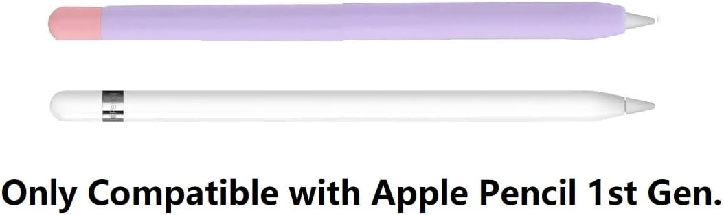 JNSA 4 Pack 1 1st 1 Cap,PC14PWPGP iPencil Sleeve Cover Silicone Holder Compatible with Apple Pencil Gen, Grip Skin Case