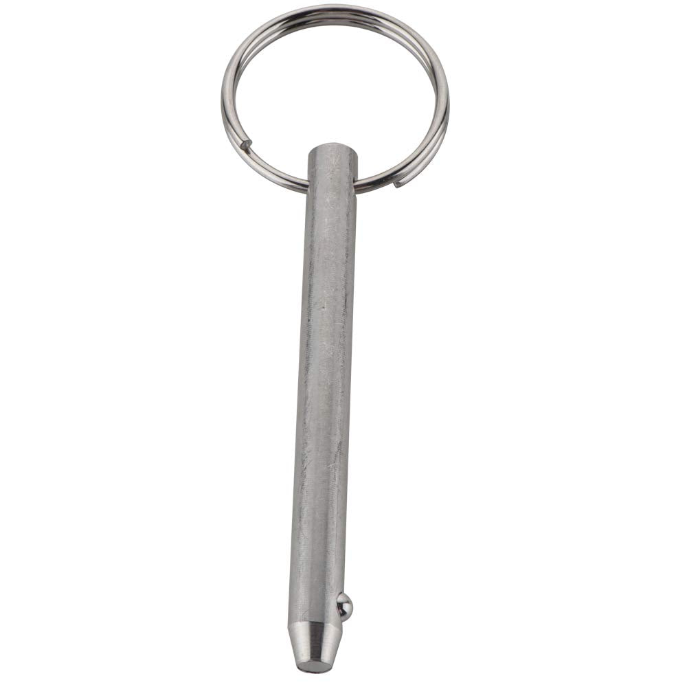 2 Pack Quick Release Pin, Diameter 1/4"(6.3mm), Overall Length 2.56"(65mm), Usable Length 2"(51mm), Full 316 Stainless Steel, Bimini Top Pin, Marine Hardware