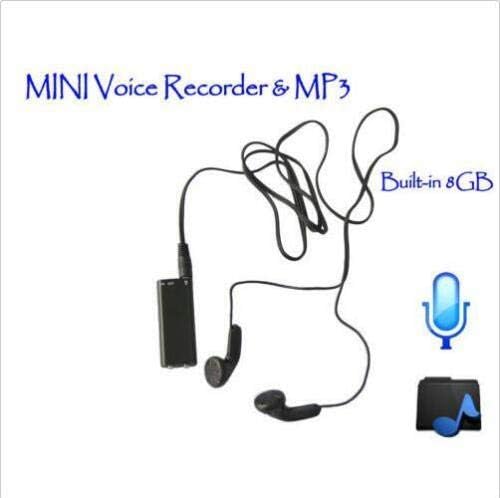 MONGITI 8GB Mp3 MONGIFI Ultra Thin Digital Voice Recorder - Super Sensitive Microphone & Player