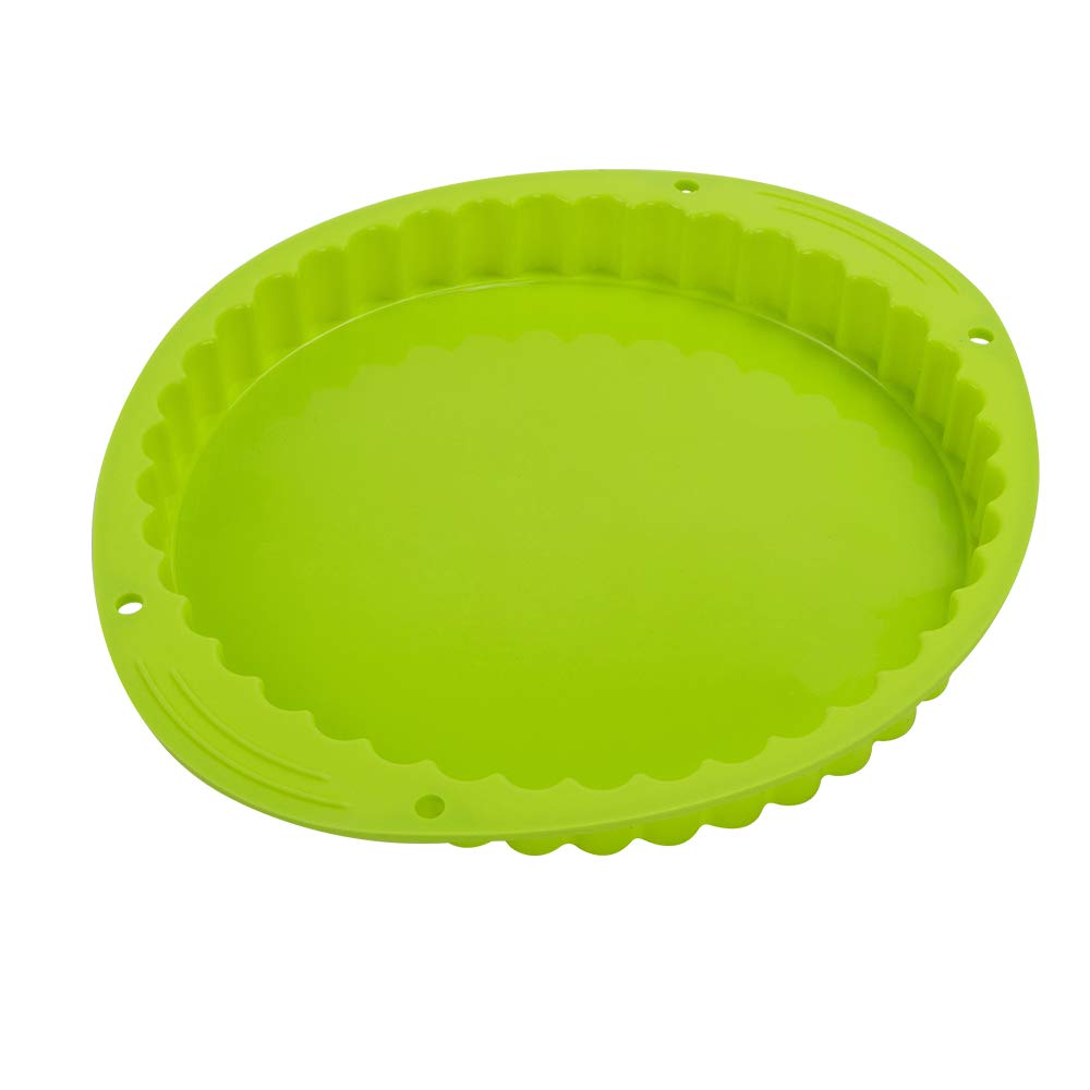 Webake Tart Pan Silicone Pie/Flan Pan 9.5 Inch Quiche Baking Dish Non-Stick Pizza Pie Mold