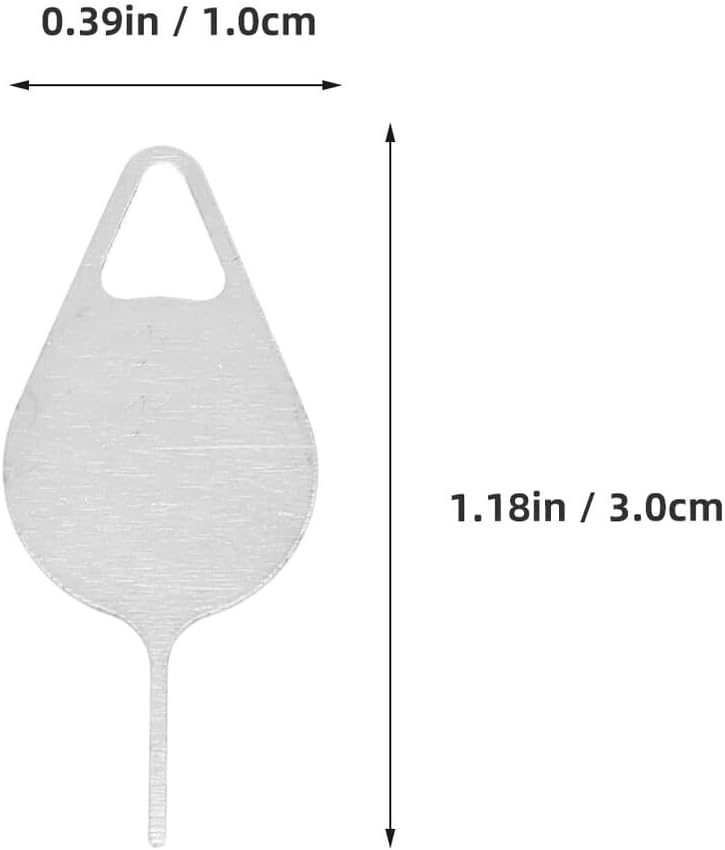 200 INOOMP Pcs Sim Card Ejector Pins Mobile Phone Card Removal Tool Stainless Steel Tray Opening Pin for Smartphone