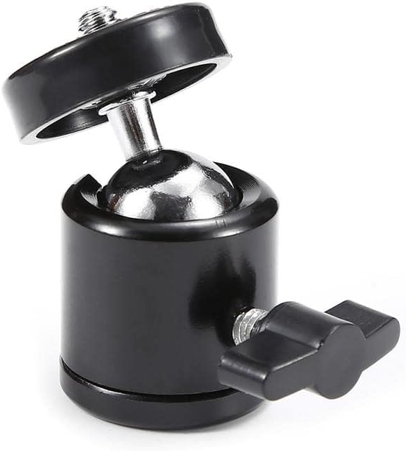 Delsmile 1/4 Mini Ball Head Screw Rotating Tripod SLR Camera Camera Light Bracket and Durable SLR Camera Tripod Bracket