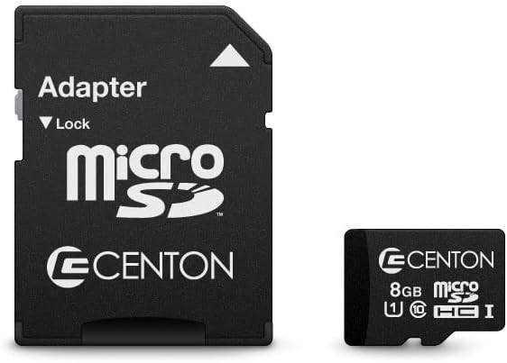 Centon A1 V10 U1 10 8GB 1, (S1-MSDHU1-8GTAA) MicroSD UHS-I / / / / Class Flash Memory Card x