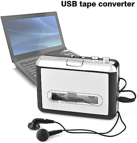 Cassette MP3 USB Tape to Converter, Audio Music Player with Headphones