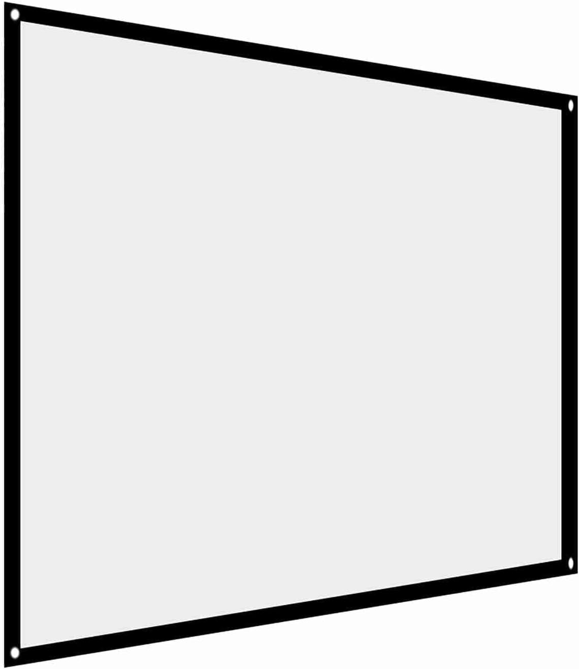 Yosoo Health Gear 16:9 40 121 inches Projection Screen Indoor Outdoor Projector Curtain, Thicken Portable White