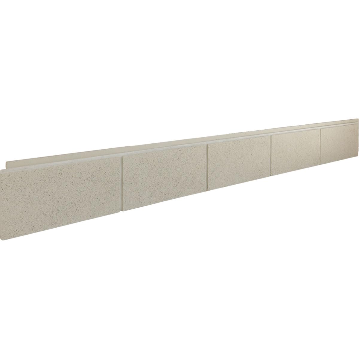 EverStone Smooth-Face Cinder Block Faux Concrete Panel, 81 1/4"W x 9"H x 1"D, Umber