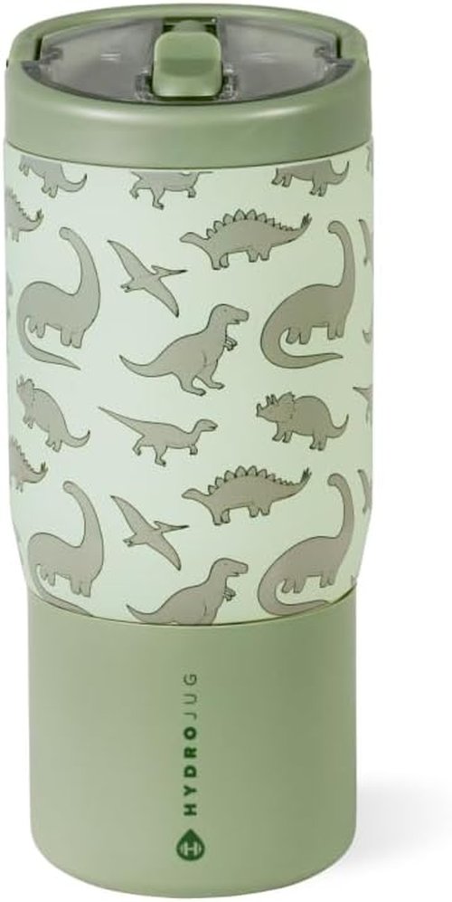 HydroJug Kids 14 oz Sport Water Bottle - Insulated, Leakproof, BPA-Free | Durable Dinosaur Design