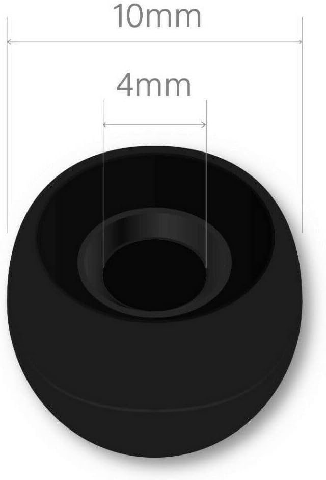 JustEarbuds (2 [4mm 4.5mm 5 Types of Medium) Silicone Replacement Earbud Tips Covers & Connections Holes] - Pairs Each