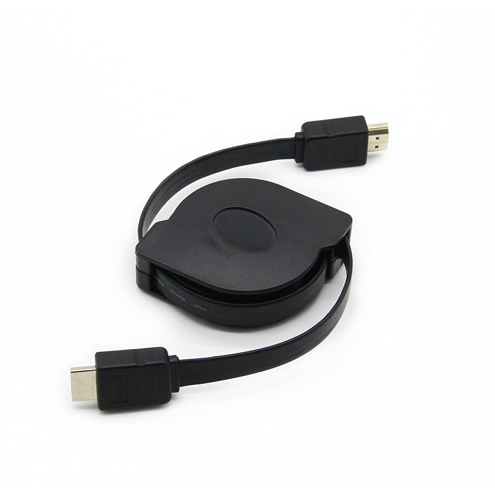 JCNio 2.0 1.5m/5ft 4K Retractable HDMI Cable Length Resolution, Black