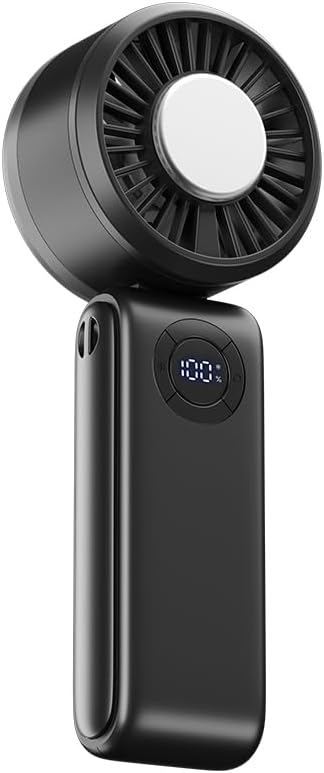 Skiennix Portable Handheld Fan - 3-in-1 Rechargeable Design with 5 Speed Settings & 4000mAh Battery | Compact & Foldable for Travel & Outdoor Use
