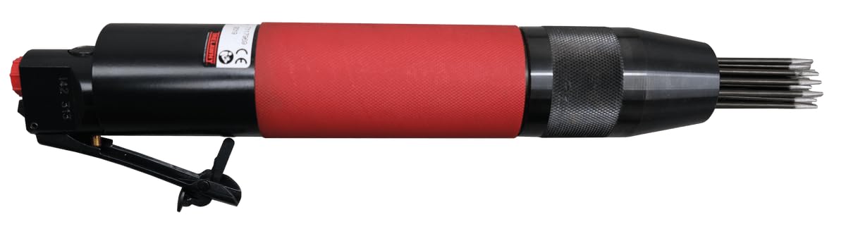CS Unitec | 199.2313 | Trelawny Low-Vibration VL223 Inline-Gripped Needle Scaler with Vacuum Shroud. 8X Less Vibration, All-Steel Construction, 19 Needles - Made in England