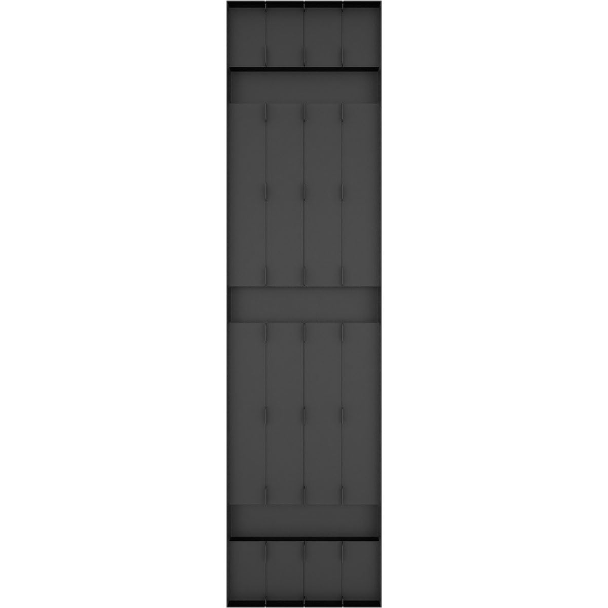 Ekena Millwork Lifetime Vinyl LJ4S14X07100BL Standard Four Board Joined, Board-n-Batten Vinyl Shutters, w/Installation Shutter-Lok's & Matching Screws (Per Pair), 14"W x 71"H, Black