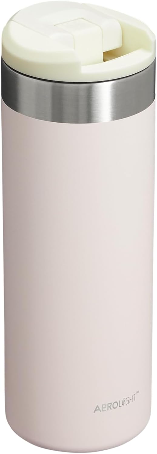 Stanley AeroLight Transit Bottle 16 oz - Lightweight Insulated Stainless Steel | Leak-Resistant Travel Mug | Rose Quartz