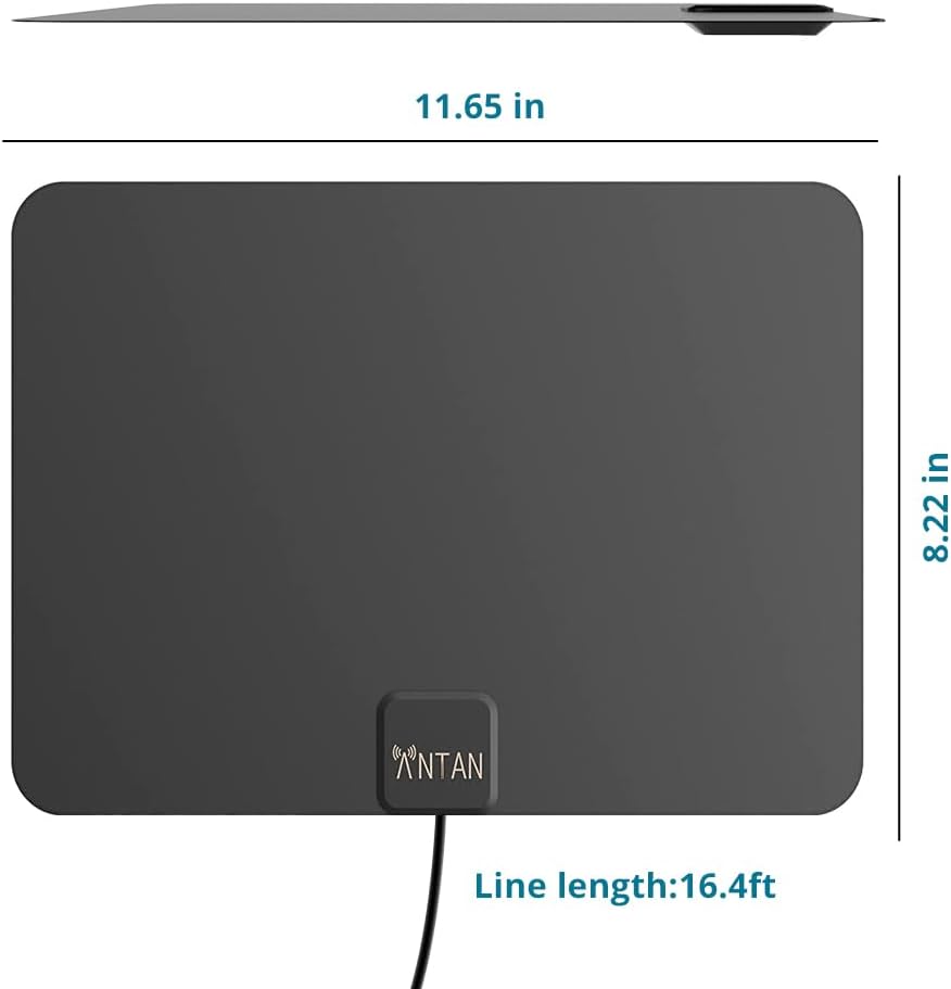 ANTAN 35 45 8K 4K 1080P 16.5ft Indoor Window HDTV Antenna Miles Range Support UHF VHF view HDTV Channels with Longer