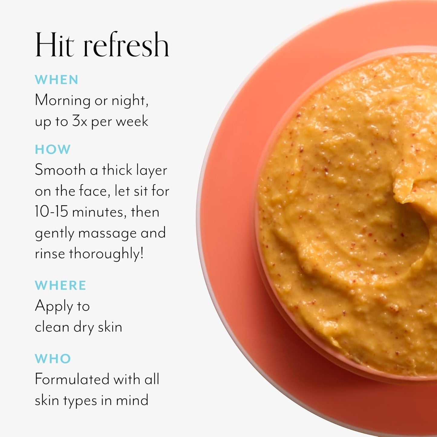 Bliss Pumpkin Powerhouse Resurfacing Enzyme Mask with 10% AHA Pumpkin Blend, Hyaluronic Acid & Prebiotics for Smooth Glowing Skin, Vegan Cruelty-Free Face Mask, 1.7 Oz