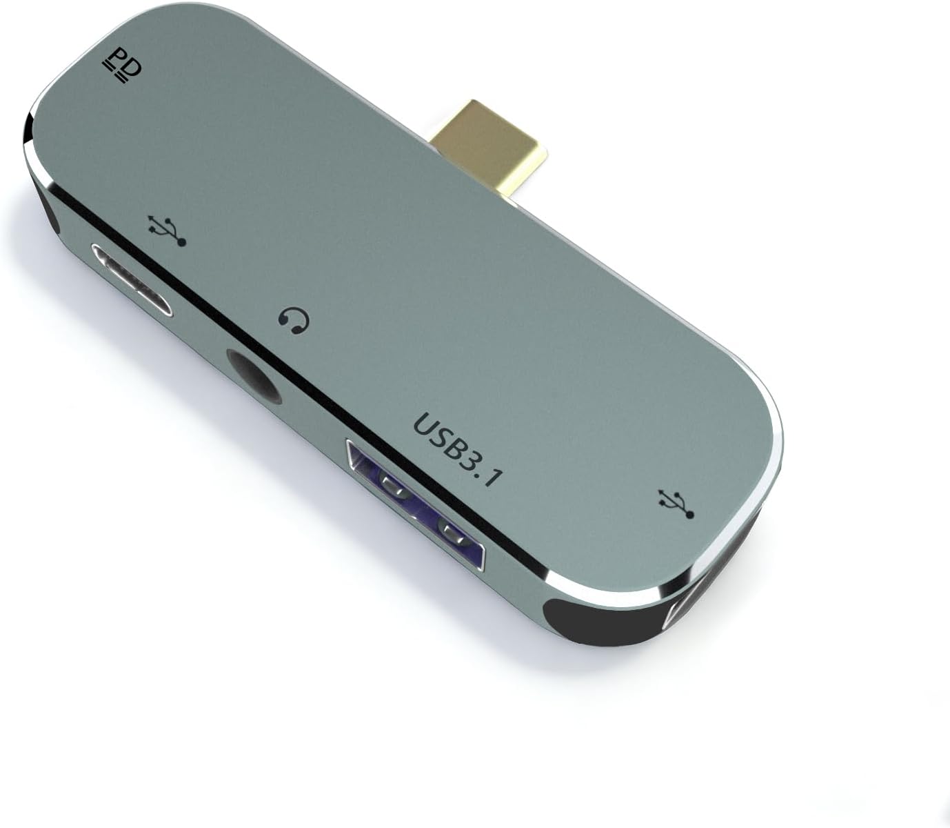 TPYoimay 5-in-1 PD3.0 3.55 USB3.1 10Gbps, USB TYPE-C docking station supports charging, Type-C interface headphone
