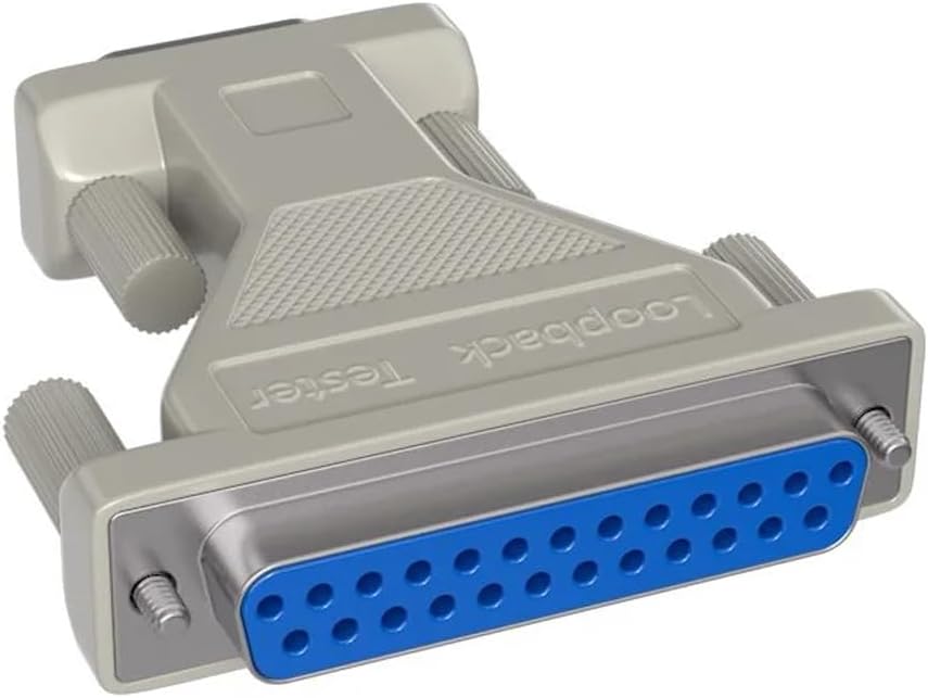 Cable Leader DB9 DB25 RS-232 1PC Female to Female Serial Loop Back Tester, Serial Loopback Adapter for Serial Port