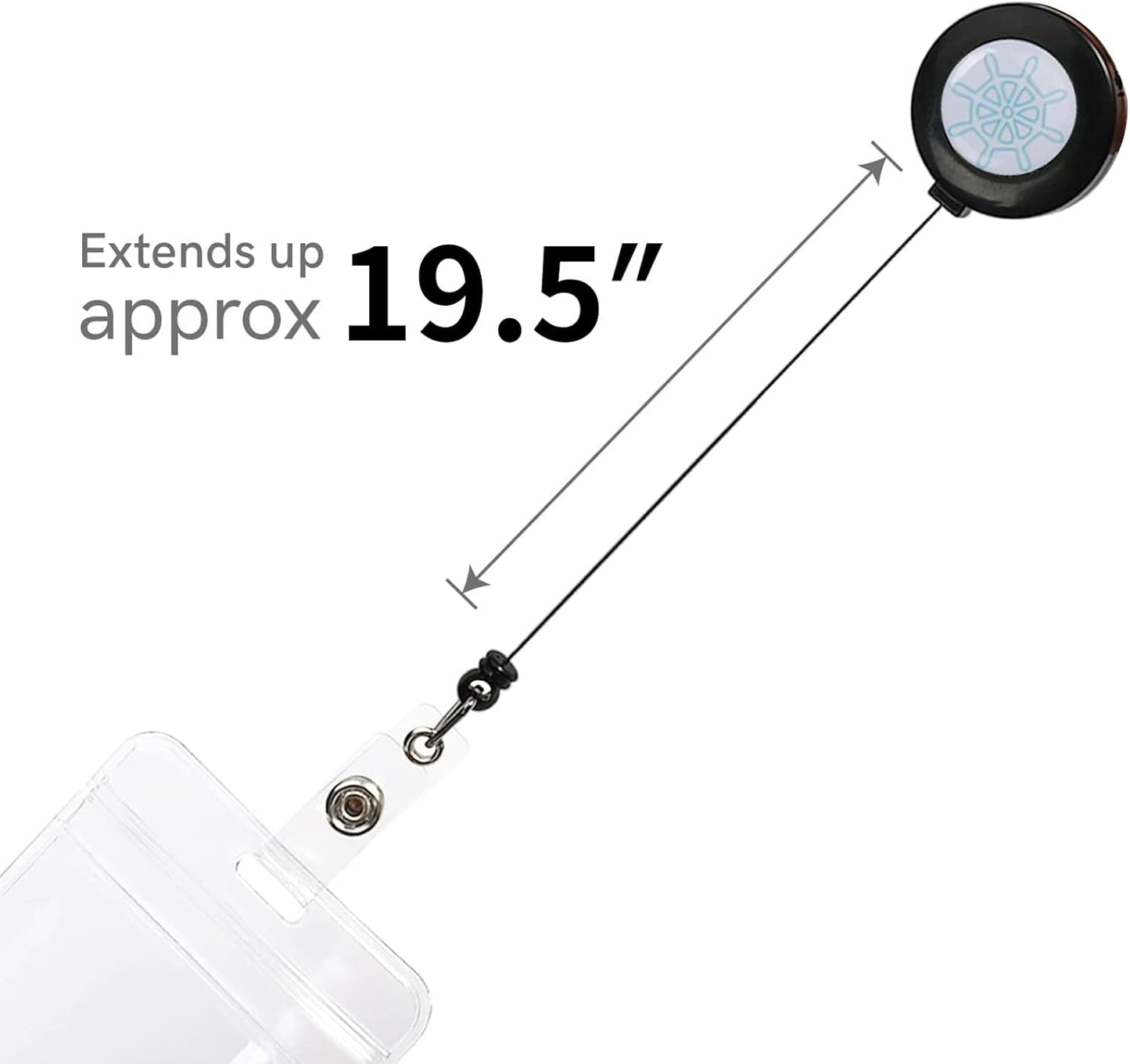 Skiennix Retractable Waterproof Lanyard - ID Badge Reel Holder with Detachable Buckle | Cruise Essentials (4 Colors)