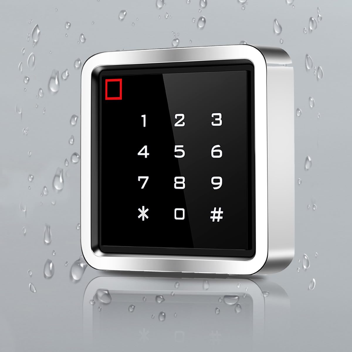 Access Control System Kit with IP68 Waterproof Metal Touch Keypad, 600LB Magnetic Lock, Zinc Alloy Exit Button, 2 Remote Controls and Tuya App Remote Access