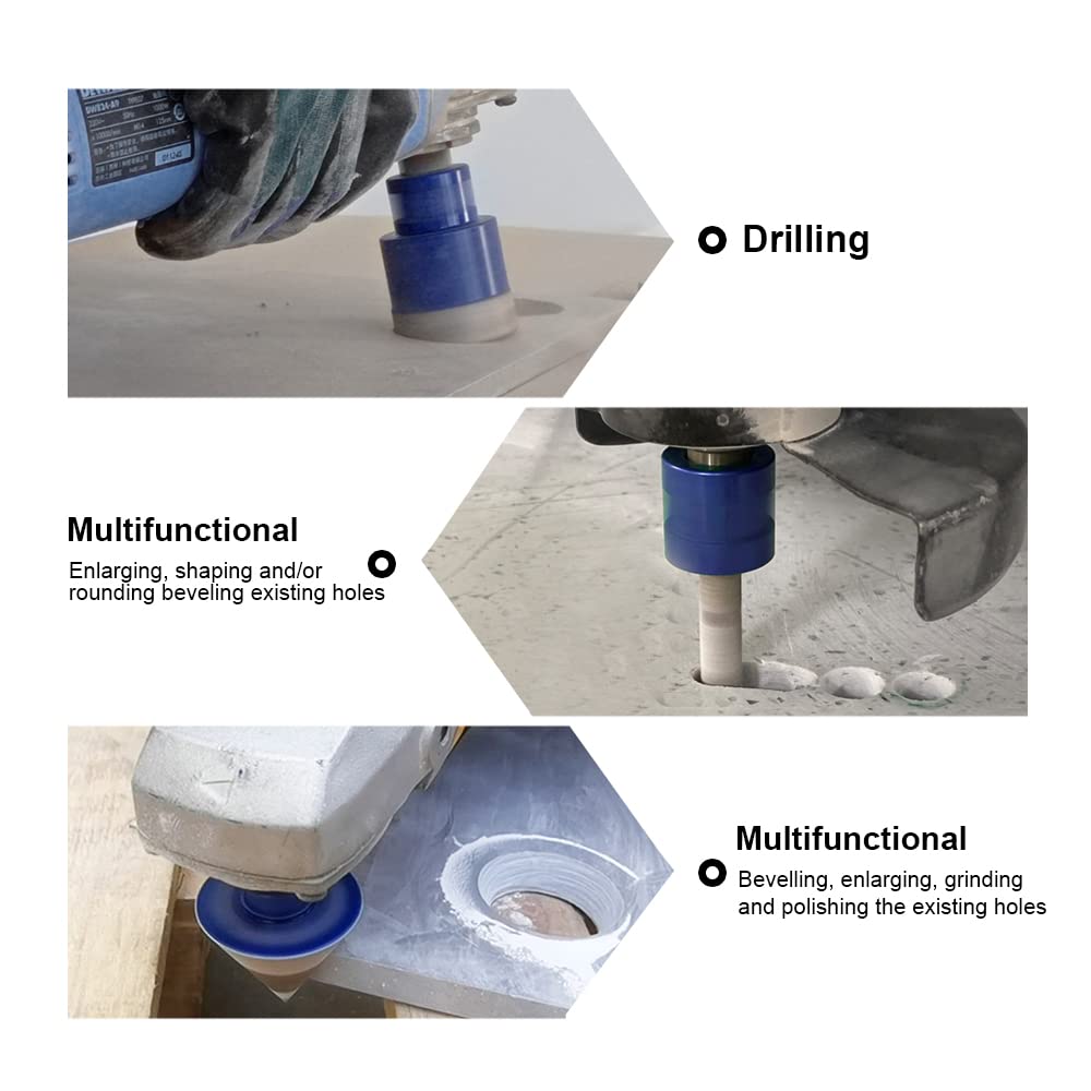 SHDIATOOL Diamond Core Drill Bits, Tile Hole Saw, Driling for Porcelain Ceramic Marble Nature Stone 5/8"-11 Thread