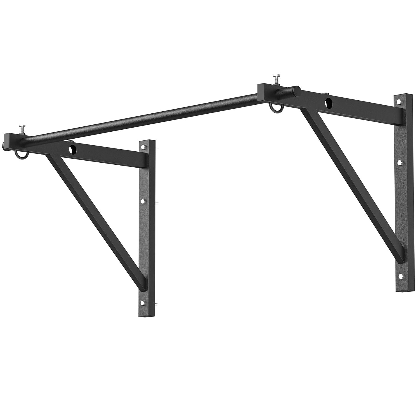PAPABABE Wall Mounted Pull Up Bar, Chin Up Bar, Strength Training Pull-Up Bars Chin Up Bars for Home Gym, 500LBS Weight Capacity (Black 52 inch)