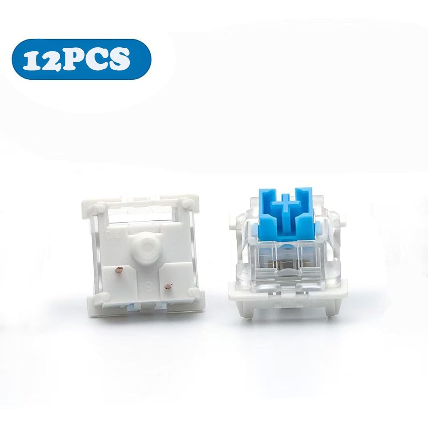 Dmopipp 12PCS 3 Keyboard Switches, Blue Keyboard Clicker Replacement PIN Mechanical Keyboard Switch Clicky Accurate