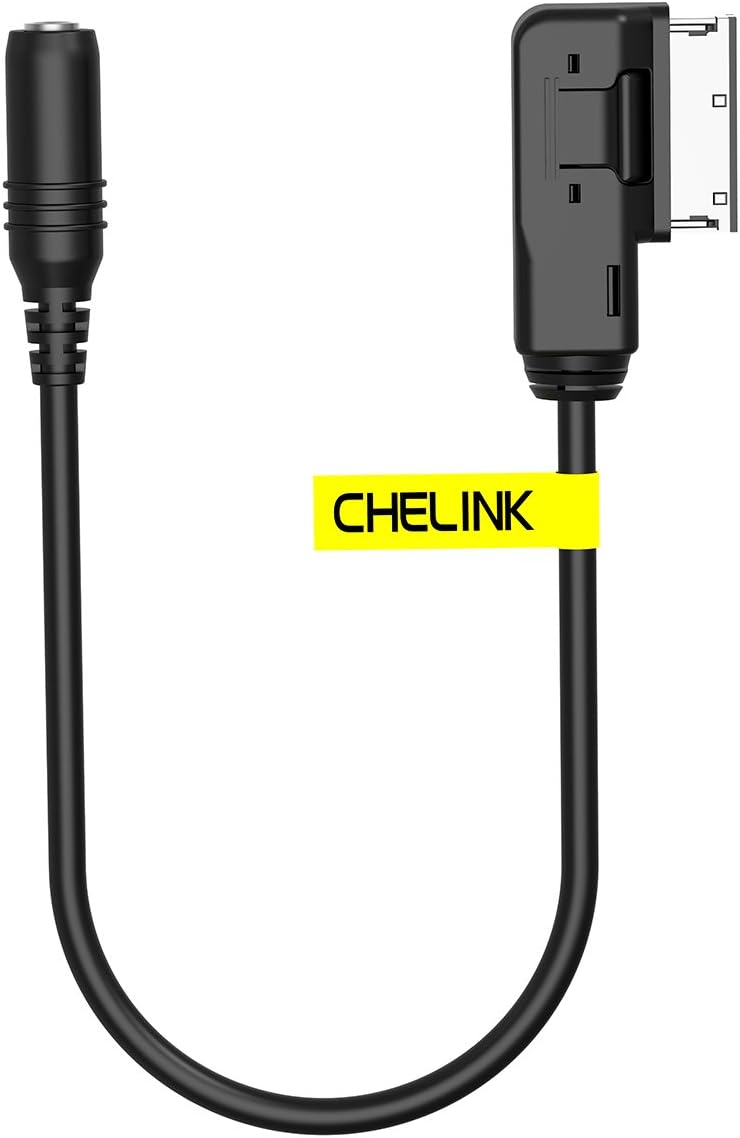 CHELINK 3.5mm MP3 MI Music Interface to Female Aux-in Cable for Benz, Stereo Jack Cord Audio Adapter Compatible