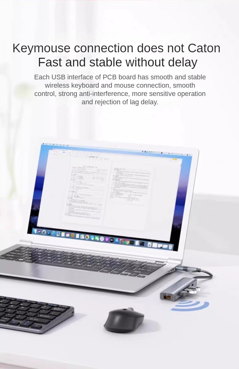 HBFQMDJLX 6-in-2 3.2 3 3.2 3.2,1000Mbps RJ45, USB Hub Docking Station, USB Ports, Gigabit Ethernet, USB-C Power