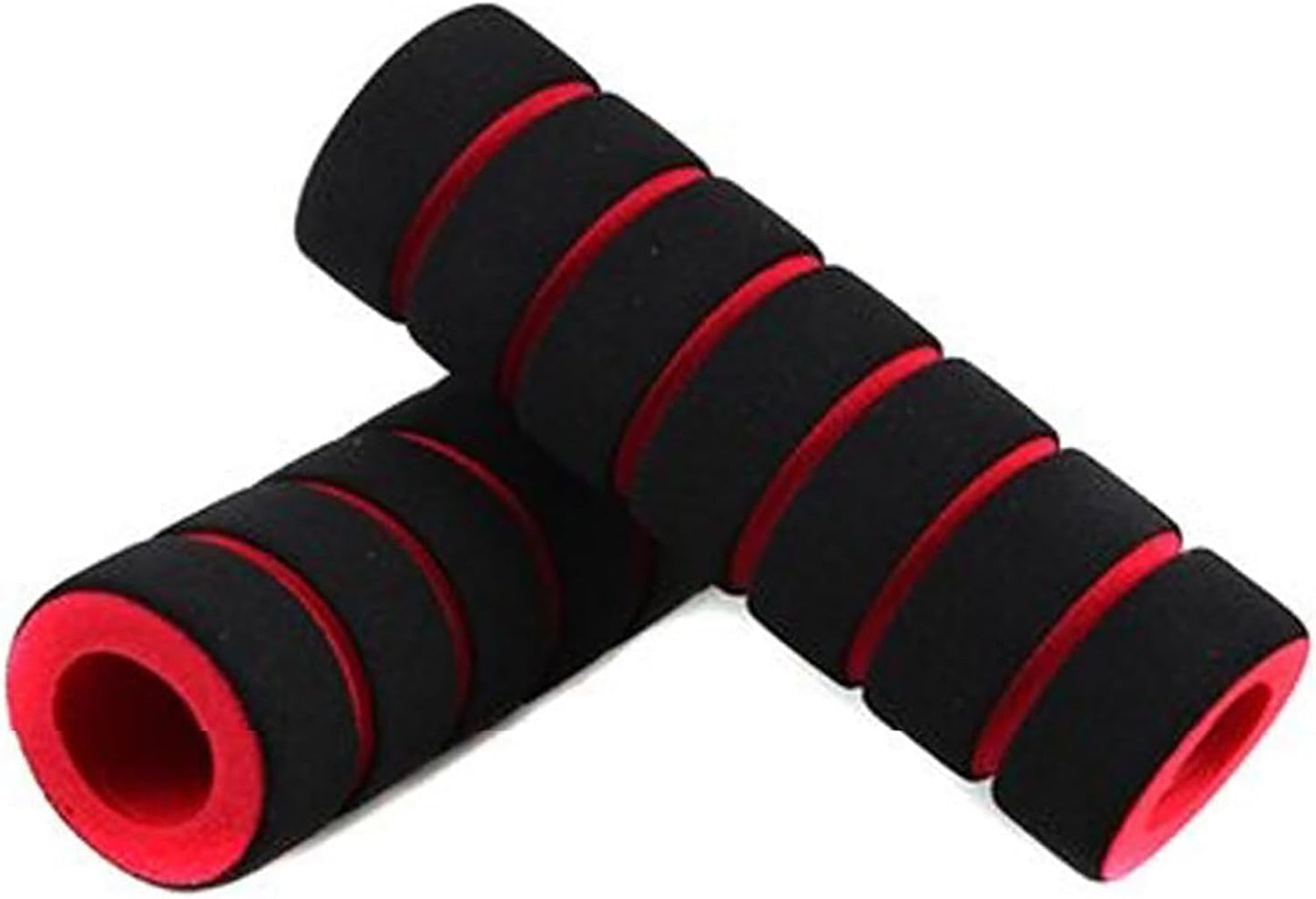 Red Non-Slip Foam Handlebar Grips for Bicycle and Motorcycle – Soft, Durable Sponge Grip Covers for Cycling, Road Racing, Brake Lever Protection – Comfortable Handlebar Tapes