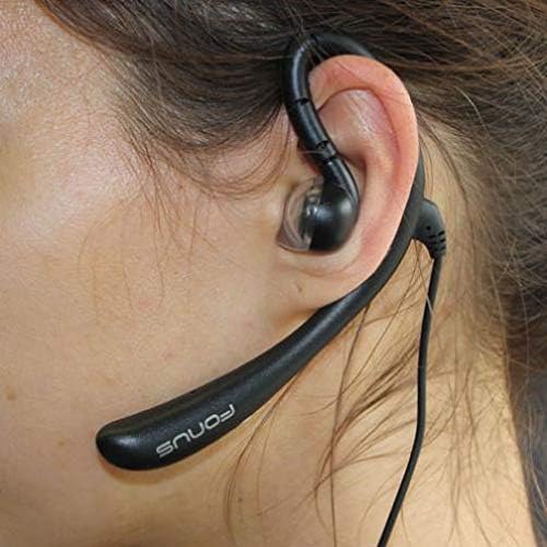 ANSEWIRELESS Headset 3.5mm Wired Mono Earphone w Mic Headphone Single Earbud Hands-Free Microphone Over-The-Ear
