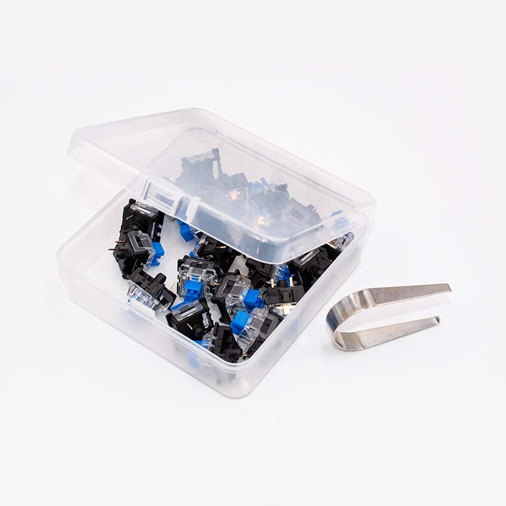3-pin 50gf 20 Pack 1 OUTEMU Blue Switches Tactile Clicky - DIY Replacement for Mechanical Gaming Keyboard - with Switch