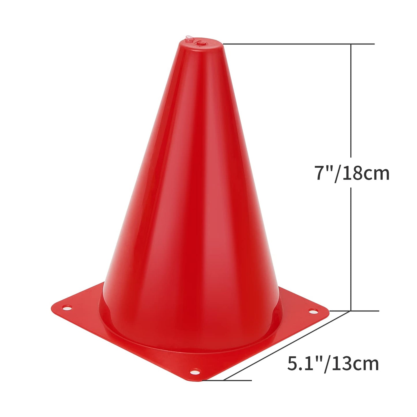 MIVERYEA Cones Sports Small Training Cones Set for Soccer Practice 24 Pack 7 Inch Agility Field Marker for Football Basketball Drills Plastic Baseball Cone