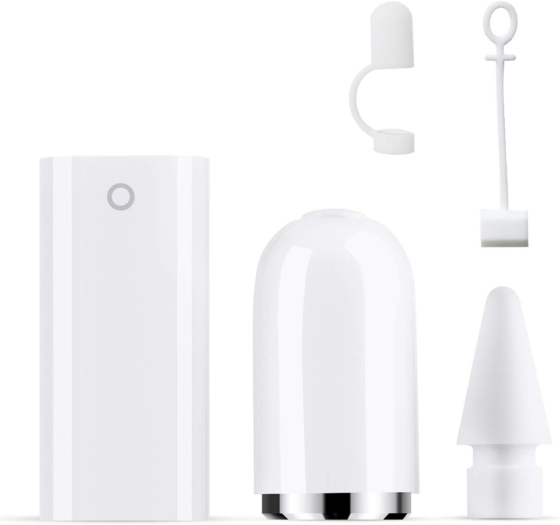 MJKOR 1st, Magnetic Replacement Cap Charging Adapter and Tips Replacement Compatible with Apple Pencil Cap Holder