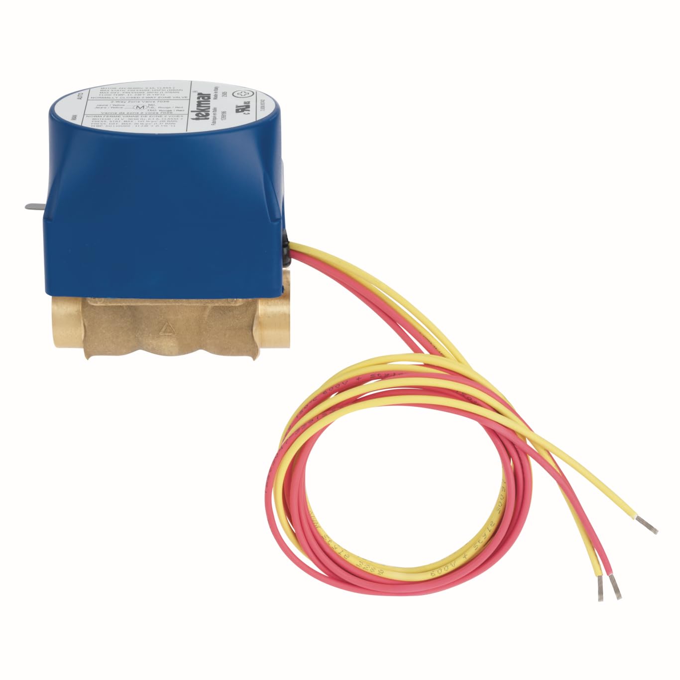 tekmar 703S 2-Way Zone Valve | Normally Closed, Electro-Mechanical Actuation with End Switch, 1" Sweat Connection, 24V AC Hydronic Heating & Cooling Systems