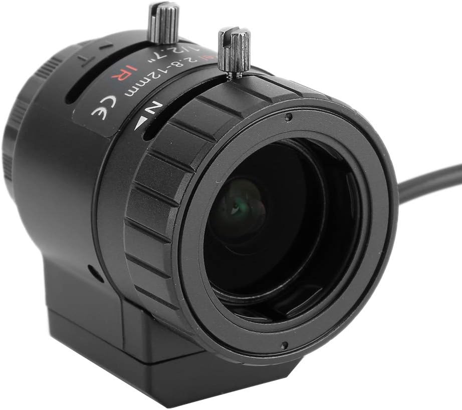 Mimdixy 3MP 2.8-12mm Camera Lens,HD Auto Aperture Zoom Focal Length Security Camera Lens High Definition Low Distortion