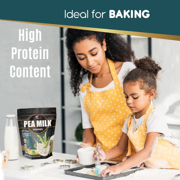 Folona Unsweetened Pea Milk Powder, Sugar Free Non-dairy Coffee Creamer. Perfect for Tea, Smothie, and Cooking - Vegan, Keto, Paleo Friendly - 1lb Plant Based Milk With 7.2 g Pea Protein Per Serving, Shelf Stable. Free of GMOs, Soy, Nut, Gluten, Lactose