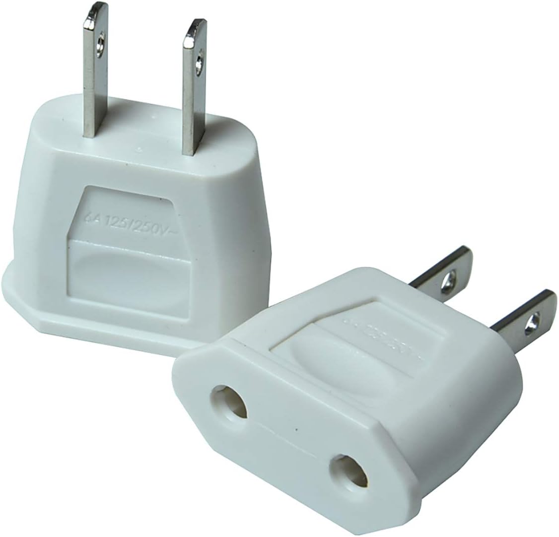 FILSHU 2pcs/lot Top EU Euro Europe to US American USA Power AC Wall Plug Converter Travel Adapter Home Use Adaptor
