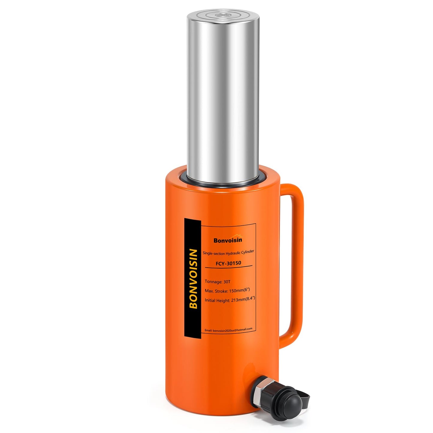 Bonvoisin Hydraulic Ram Cylinder 30T Hydraulic Jack Porta Power 6" Stroke Long Ram Single Acting Lifting Cylinders for Machinery Shipbuilding