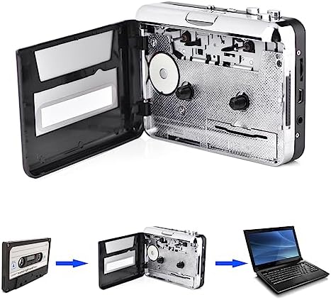 Cassette MP3 USB Tape to Converter, Audio Music Player with Headphones