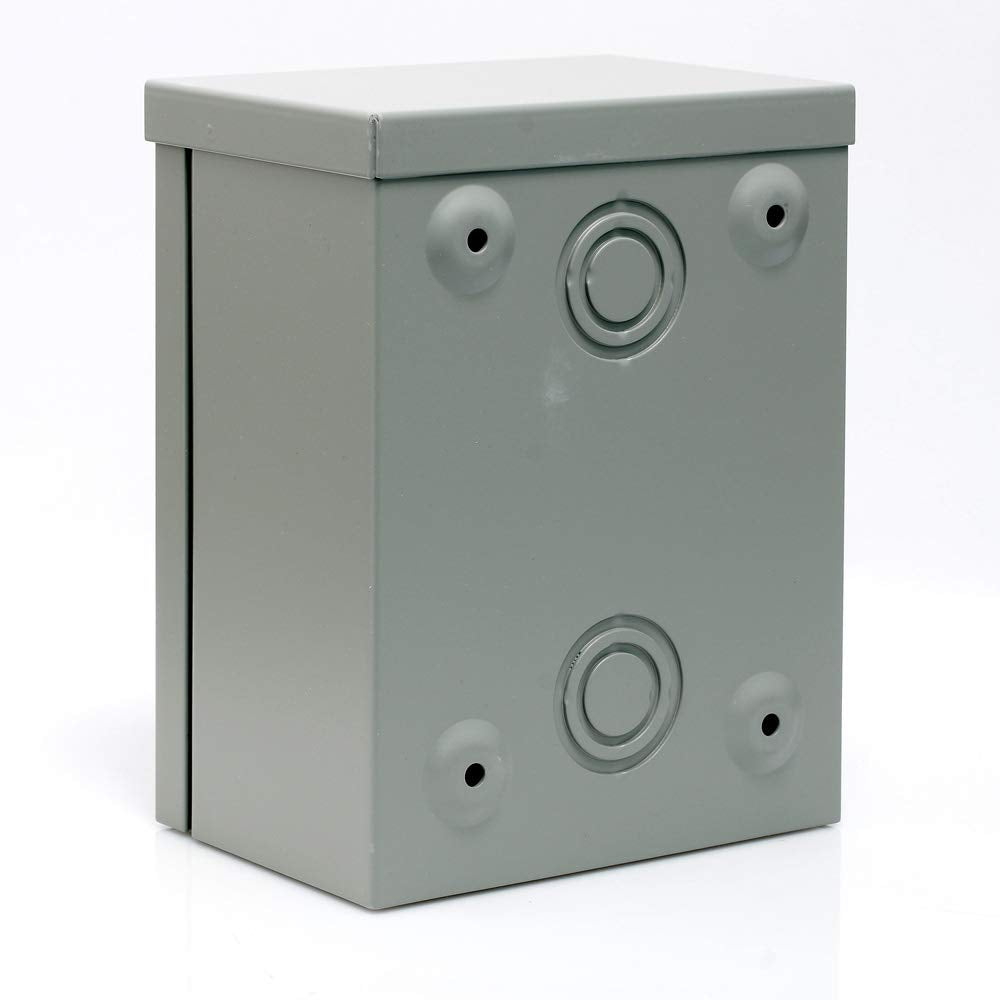 Leviton 60 Amp, 600 Volt, Toggle In Type 3R Enclosure Three-Pole AC Manual Motor Controller, Industrial Grade, Grounded To Enclosure, Front Wired, N3603, Gray
