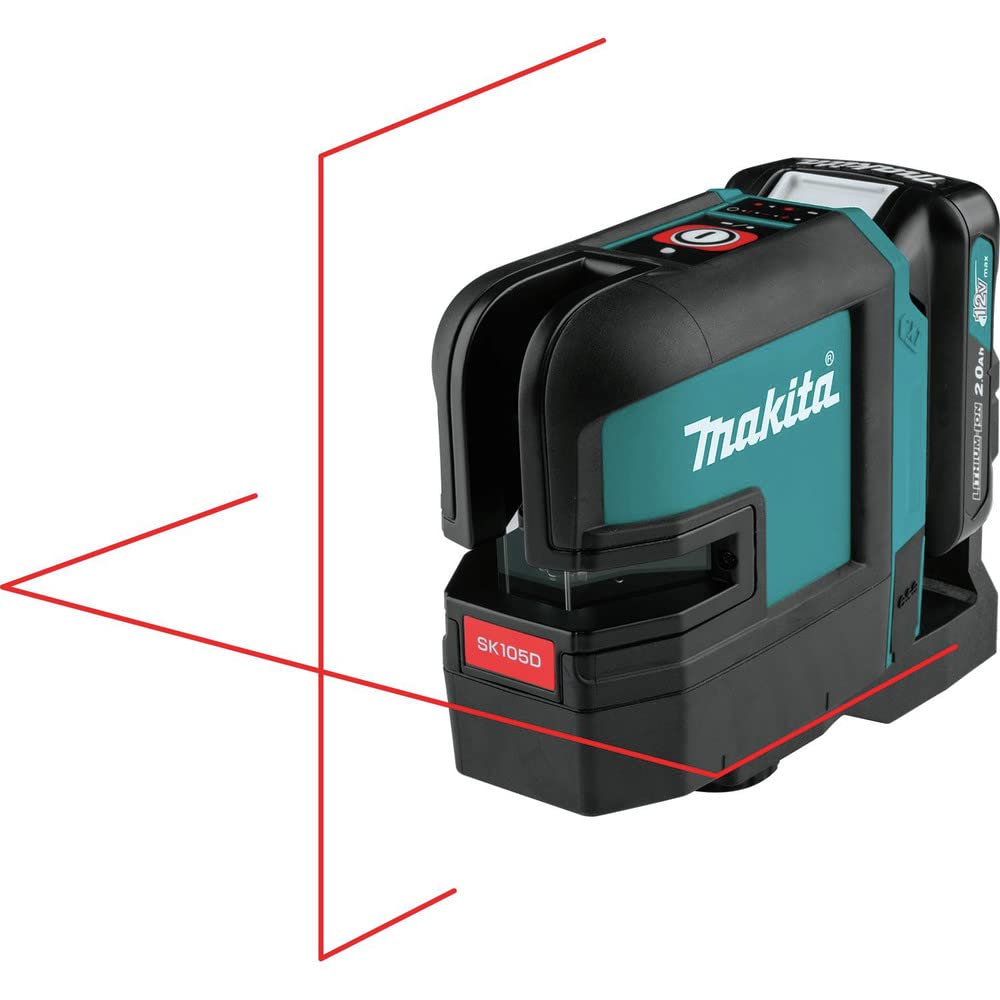 Makita SK105DNAX 12V max CXT® Lithium-Ion Cordless Self-Leveling Cross-Line Red Beam Laser Kit (2.0Ah)