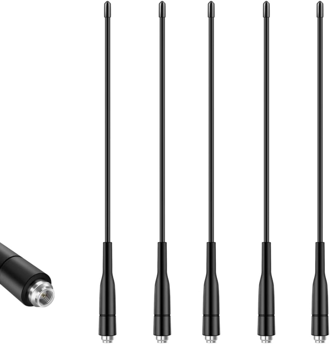 slinkdsco R10 R12 410-470 (Pack 5, Rubber Duck Whip SMA Male Replacement Antenna for Trimble GNSS Receiver Internal