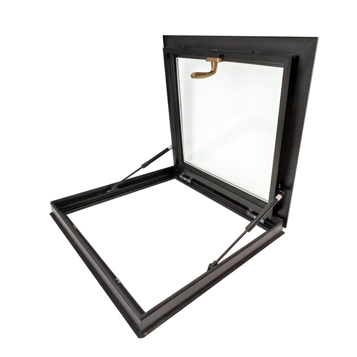 Skylights & Roof Windows;Skylight Window - Square/Rectangle;Roof Skylights;Manual Ventilation Partition Mounted Skylight,Aluminium Alloy + Double Glass Skylight (5 Size) (23.6"×23.6")