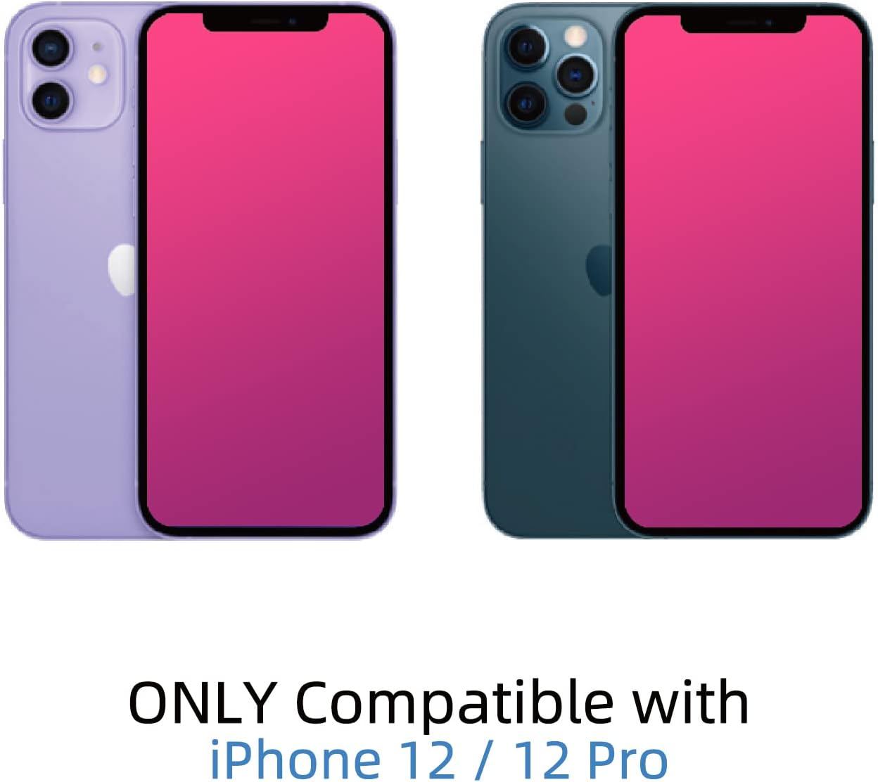 12 12 6.1 inch EGKimBa Privacy Screen Protector compatible with iPhone /iPhone Pro, Gradient Colorful Electroplated