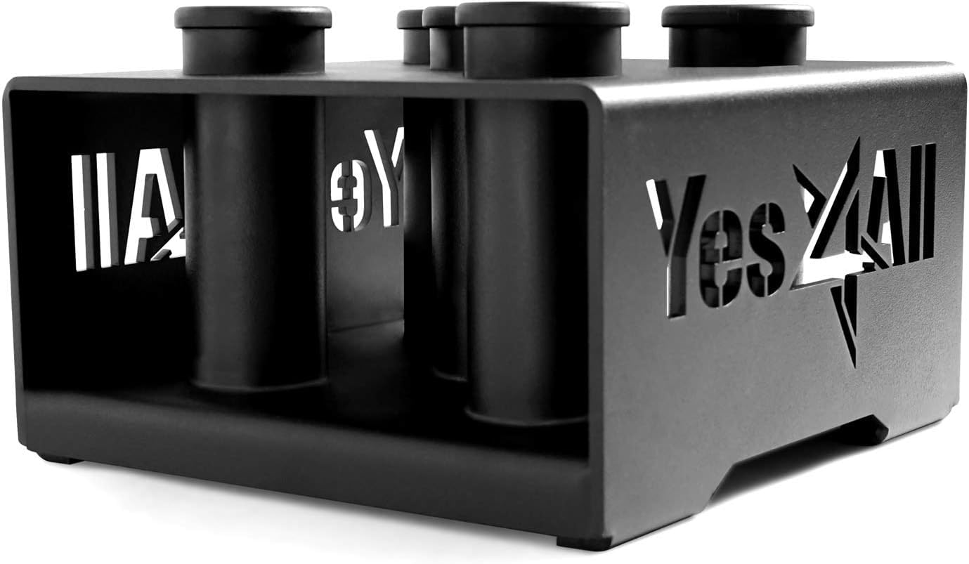 Yes4All Barbell Holder 5 Bars Vertical Storage Display Rack for Olympic Bar,C. Black