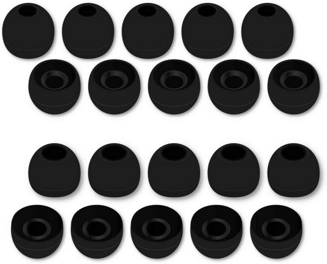 JustEarbuds (2 [4mm 4.5mm 5 Types of Medium) Silicone Replacement Earbud Tips Covers & Connections Holes] - Pairs Each